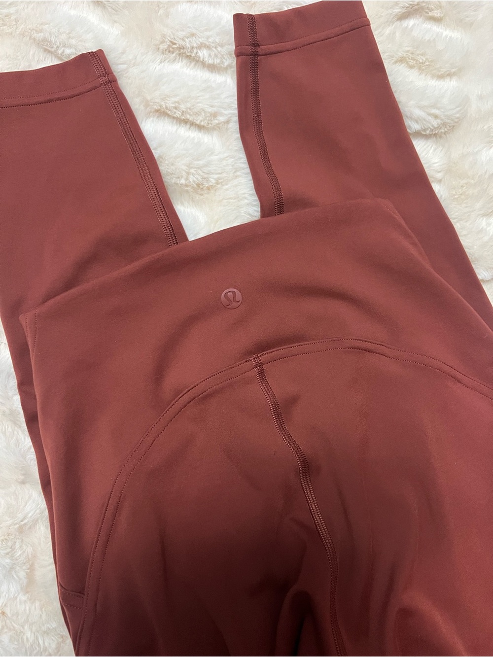 Lululemon High-Rise Leggings in Deep Brick